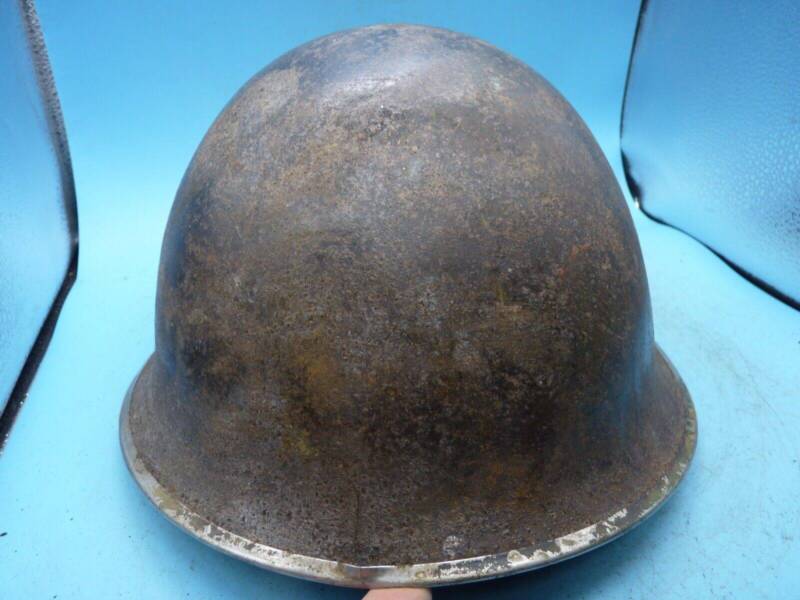 Original WW2 British / Canadian Army Mk3 High Rivet Turtle Army Combat Helmet - The Militaria Shop
