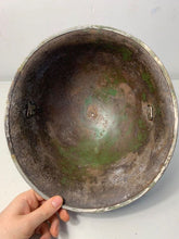 Load image into Gallery viewer, Mk3 Canadian / British Army Original WW2 Turtle Helmet High Rivet - The Militaria Shop