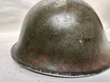 Load image into Gallery viewer, Mk3 Canadian / British Army Original WW2 Turtle Helmet High Rivet - The Militaria Shop