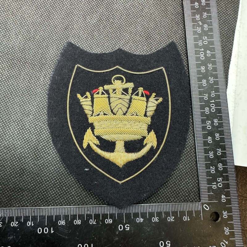 British Royal Merchant Navy Marine Bullion Embroidered Blazer Badge - The Militaria Shop
