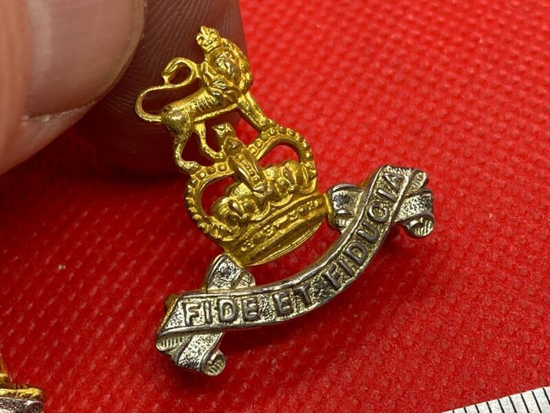 Original British Army - Army Pay Corps Officer's Collar Badges - Pair - The Militaria Shop
