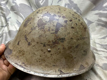 Load image into Gallery viewer, Original WW2 Canadian / British Army Mk3 High Rivet Turtle Helmet & Liner - The Militaria Shop