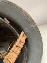Load image into Gallery viewer, Original WW2 British Army Civil Defence Complete Helmet, Liner & Chinstrap - The Militaria Shop