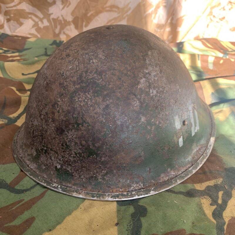 Original WW2 British / Canadian Mk3 Army Combat Turtle Helmet - The Militaria Shop