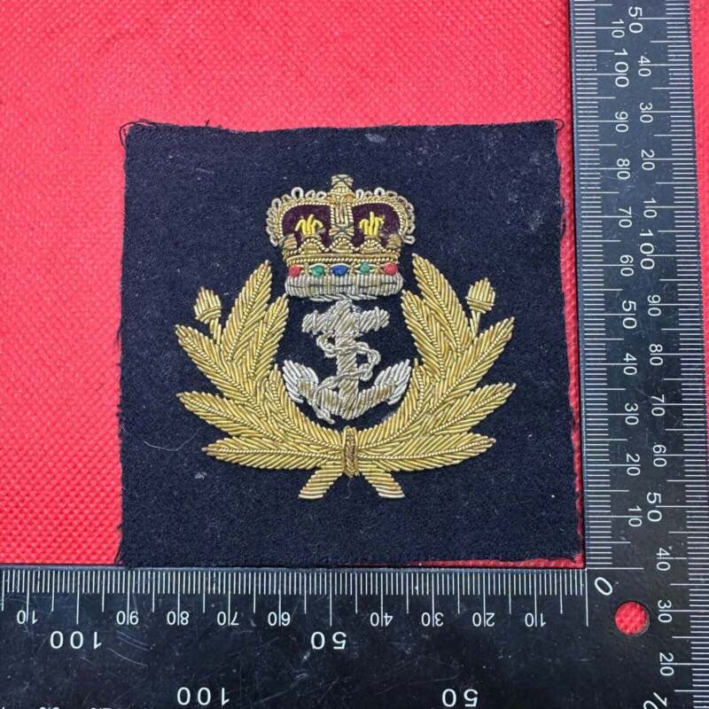 British Royal Navy Bullion Embroidered Blazer Badge - The Militaria Shop