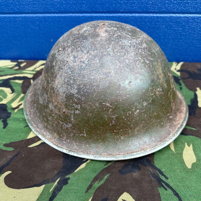 WW2 Canadian Army Mk3 Turtle Helmet - Original Helmet Shell - High Rivet - The Militaria Shop