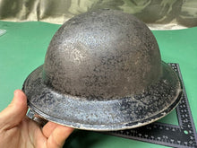 Load image into Gallery viewer, Original WW2 British Civil Defence Home Front Brodie Helmet & Liner Set - Si - The Militaria Shop