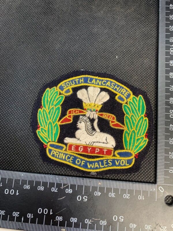 British Army South Lancashire Prince of Wales Volunteer Embroidered Blazer Badge - The Militaria Shop