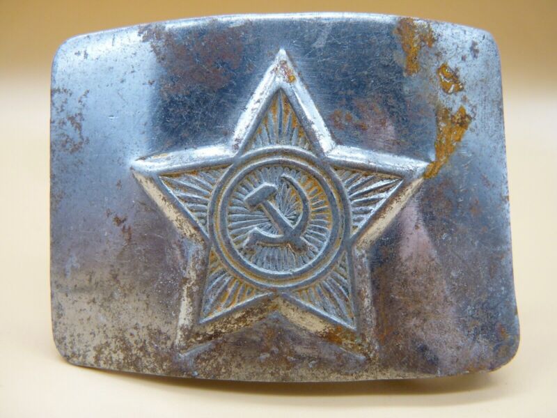 Original WW2 USSR Russian Soldiers Army Brass Belt Buckle - The Militaria Shop