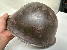 Load image into Gallery viewer, Mk3 Canadian / British Army Original WW2 Turtle Helmet High Rivet - The Militaria Shop
