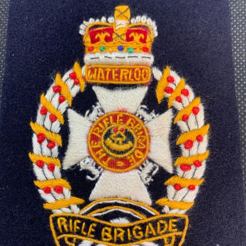 British Army The Rifle Brigade Regiment Embroidered Blazer Badge - The Militaria Shop