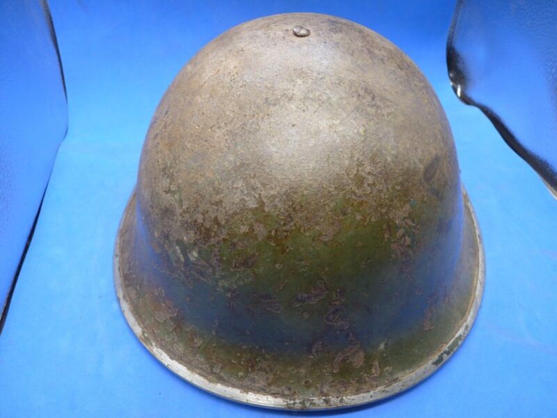 Original WW2 British / Canadian Army Mk3 High Rivet Turtle Army Helmet & Lin - The Militaria Shop