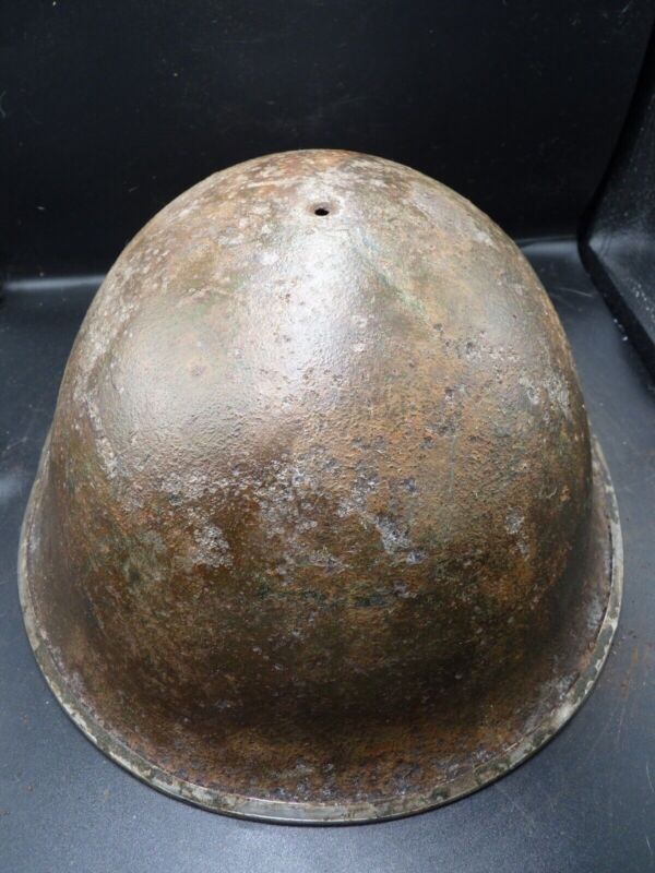 Mk3 Canadian / British Army Original WW2 Turtle Helmet High Rivet - The Militaria Shop