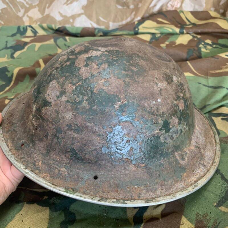 Original WW2 British Style South African Mk2 Army Combat Helmet - The Militaria Shop