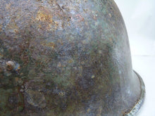 Load image into Gallery viewer, Original WW2 British / Canadian Mk3 Turtle Helmet Great Paint - The Militaria Shop