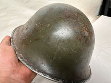 Load image into Gallery viewer, Mk3 Canadian / British Army Original WW2 Turtle Helmet High Rivet - The Militaria Shop