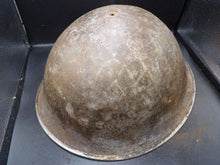 Load image into Gallery viewer, Mk3 Canadian / British Army Original WW2 Turtle Helmet High Rivet - The Militaria Shop