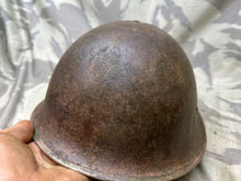 Load image into Gallery viewer, Original WW2 Canadian / British Army Mk3 High Rivet Turtle Helmet - The Militaria Shop