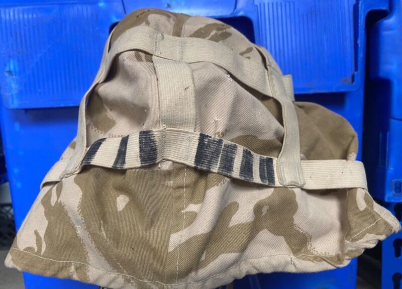 British Army Desert Storm Mk 6 Combat Lid - Desert DP Camouflage Cover. - The Militaria Shop