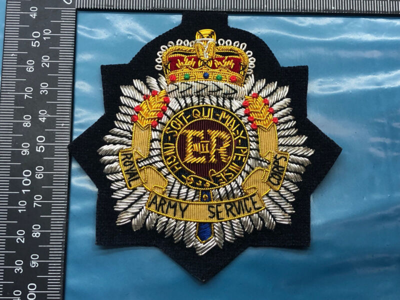 British Army Bullion Embroidered Blazer Badge - Royal Army Service Corps - The Militaria Shop