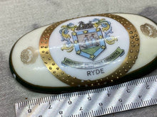 Load image into Gallery viewer, Original Victorian Crested China Ware Ornament / Lid - RYDE - Isle of Wight - The Militaria Shop