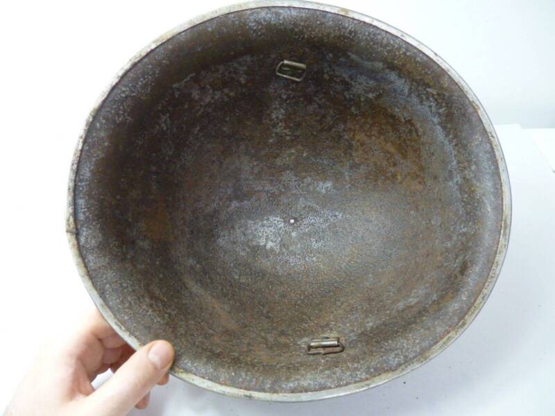 Original WW2 British / Canadian Army Mk3 High Rivet Turtle Army Combat Helmet - The Militaria Shop