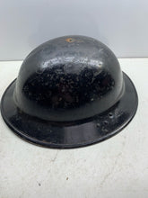 Load image into Gallery viewer, Original WW2 British Army / Civil Defence Black Mk2 Helmet - The Militaria Shop