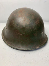 Load image into Gallery viewer, Mk3 Canadian / British Army Original WW2 Turtle Helmet High Rivet - The Militaria Shop