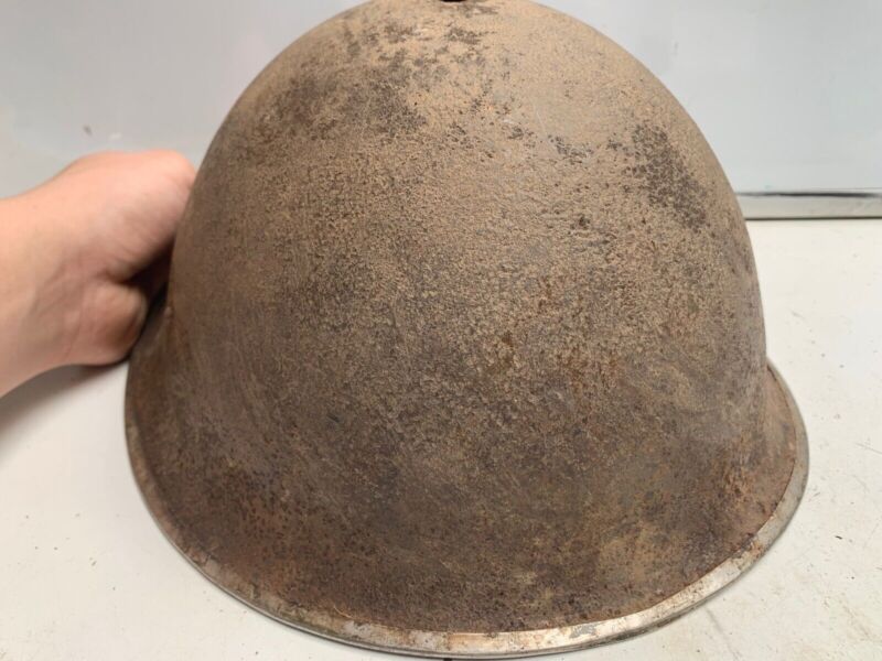 Original WW2 Canadian / British Army MK3 Turtle Helmet - Untouched Original!!! - The Militaria Shop