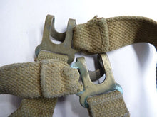Load image into Gallery viewer, Original WW2 Pattern British Army L Straps Pair - 37 Pattern Webbing Haversack - The Militaria Shop