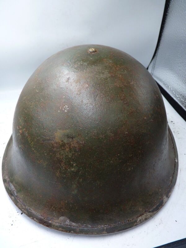 Mk3 Canadian / British Army Original WW2 Turtle Helmet High Rivet - The Militaria Shop