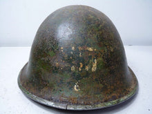 Load image into Gallery viewer, Mk3 Canadian / British Army Original WW2 Turtle Helmet High Rivet - The Militaria Shop