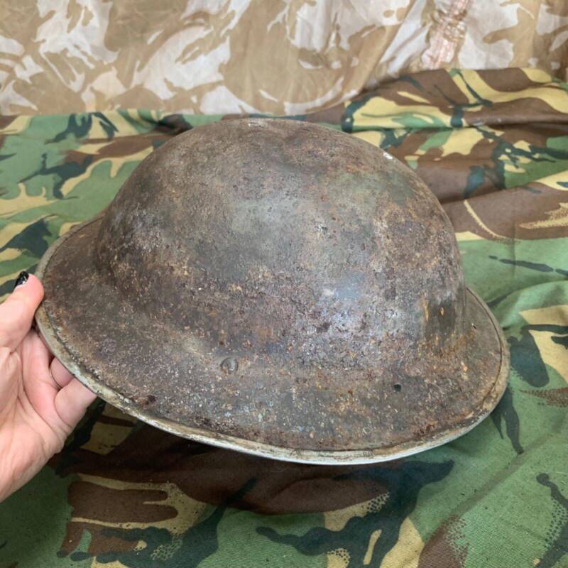 Original WW2 British Style South African Mk2 Army Combat Helmet - The Militaria Shop