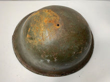 Load image into Gallery viewer, Mk3 Canadian / British Army Original WW2 Turtle Helmet High Rivet - The Militaria Shop