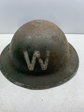 Load image into Gallery viewer, Original WW2 British Home Front Civil Defence Wardens Helmet & Liner - The Militaria Shop