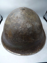 Load image into Gallery viewer, Mk3 Canadian / British Army Original WW2 Turtle Helmet High Rivet - The Militaria Shop