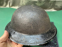 Load image into Gallery viewer, Original WW2 British Civil Defence Home Front Brodie Helmet & Liner Set - Si - The Militaria Shop