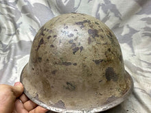 Load image into Gallery viewer, Original WW2 Canadian / British Army Mk3 High Rivet Turtle Helmet & Liner - The Militaria Shop