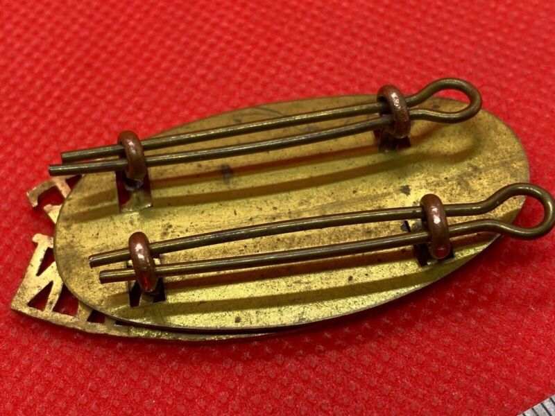 Original PRINCE OF WALES'S OWN Brass Shoulder Title with Rear Plate and Pin - The Militaria Shop