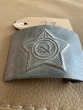 Lade das Bild in den Galerie-Viewer, Genuine WW2 USSR Russian Soldiers Army Brass Chromed Belt Buckle - #23 - The Militaria Shop