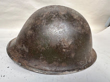 Load image into Gallery viewer, Mk3 Canadian / British Army Original WW2 Turtle Helmet High Rivet - The Militaria Shop