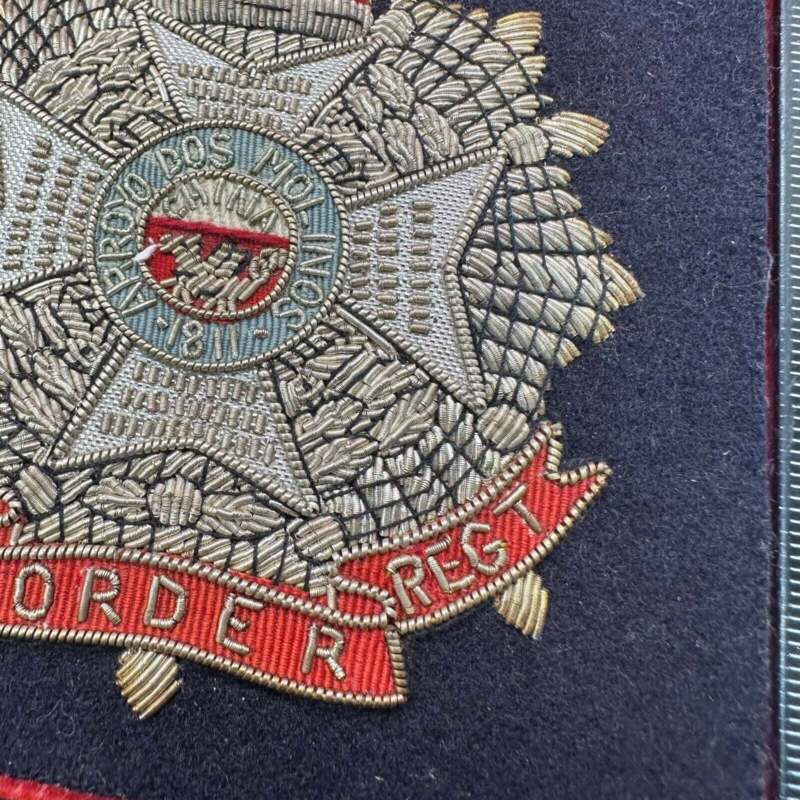 British Army Bullion Embroidered Blazer Badge - The Border Regiment - The Militaria Shop
