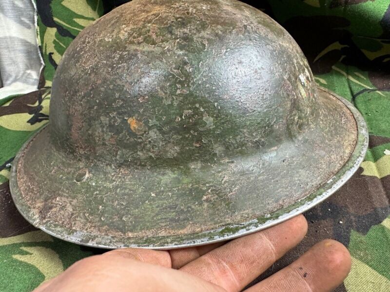 British Army Mk2 Brodie Helmet - Original WW2 - South African Manufactured - The Militaria Shop
