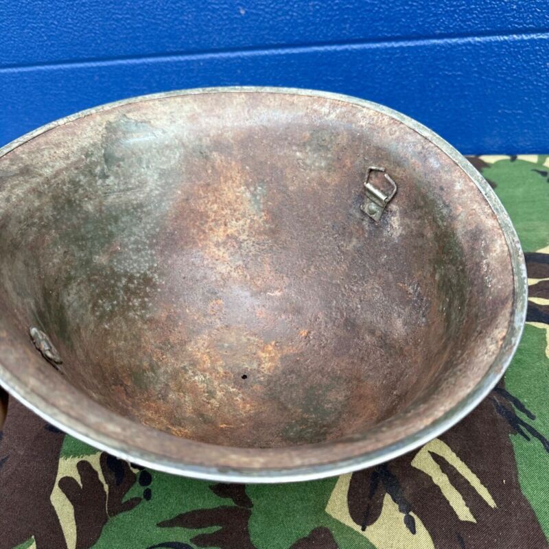 WW2 Canadian Army Mk3 Turtle Helmet - Original Helmet Shell - High Rivet - The Militaria Shop