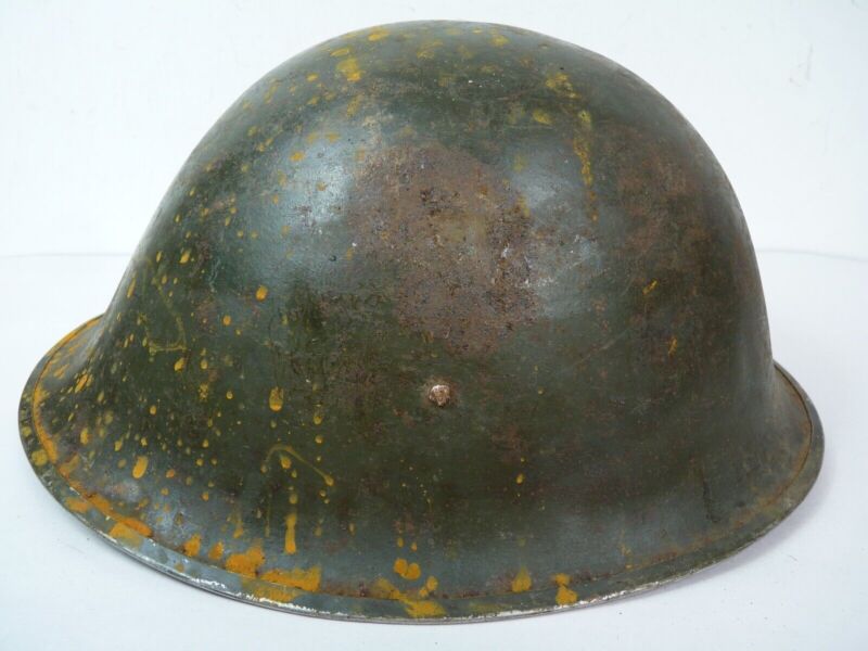 Original Mk3 Canadian / British Army WW2 Turtle Helmet High Rivet - The Militaria Shop