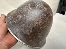 Load image into Gallery viewer, Mk3 Canadian / British Army Original WW2 Turtle Helmet High Rivet - The Militaria Shop