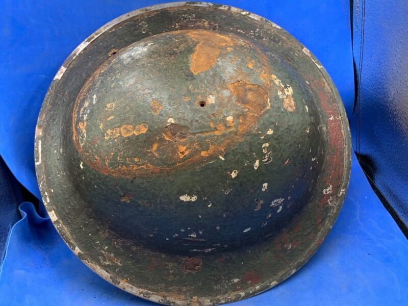 Original WW2 British Army South African Made Combat Helmet Mk2 Brodie - The Militaria Shop