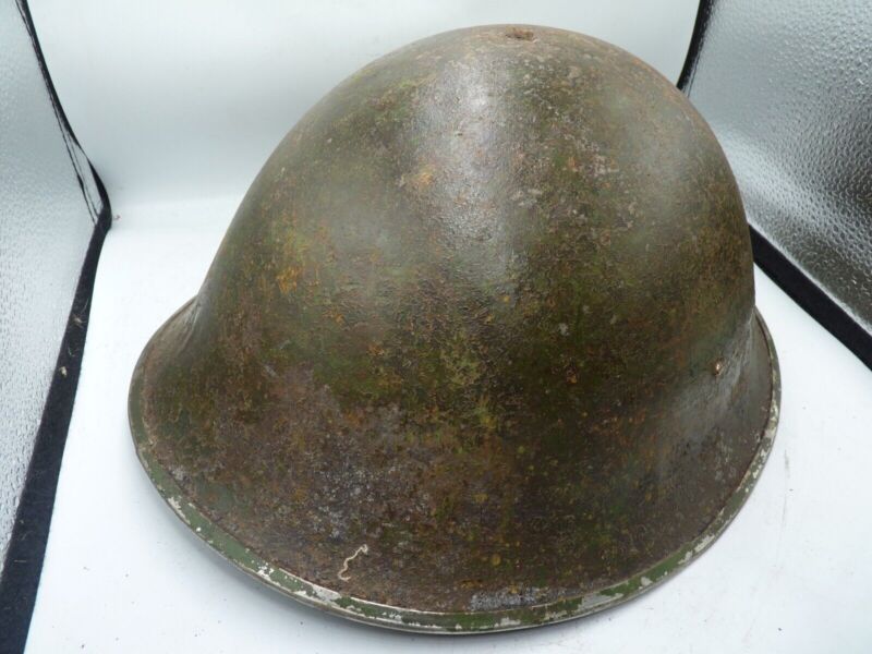 Mk3 Canadian / British Army Original WW2 Turtle Helmet High Rivet - The Militaria Shop