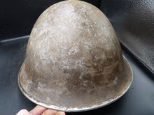 Load image into Gallery viewer, Mk3 Canadian / British Army Original WW2 Turtle Helmet High Rivet - The Militaria Shop