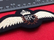 Load image into Gallery viewer, British Royal Flying Corps RFC Padded Pilots Wings Reproduction - The Militaria Shop
